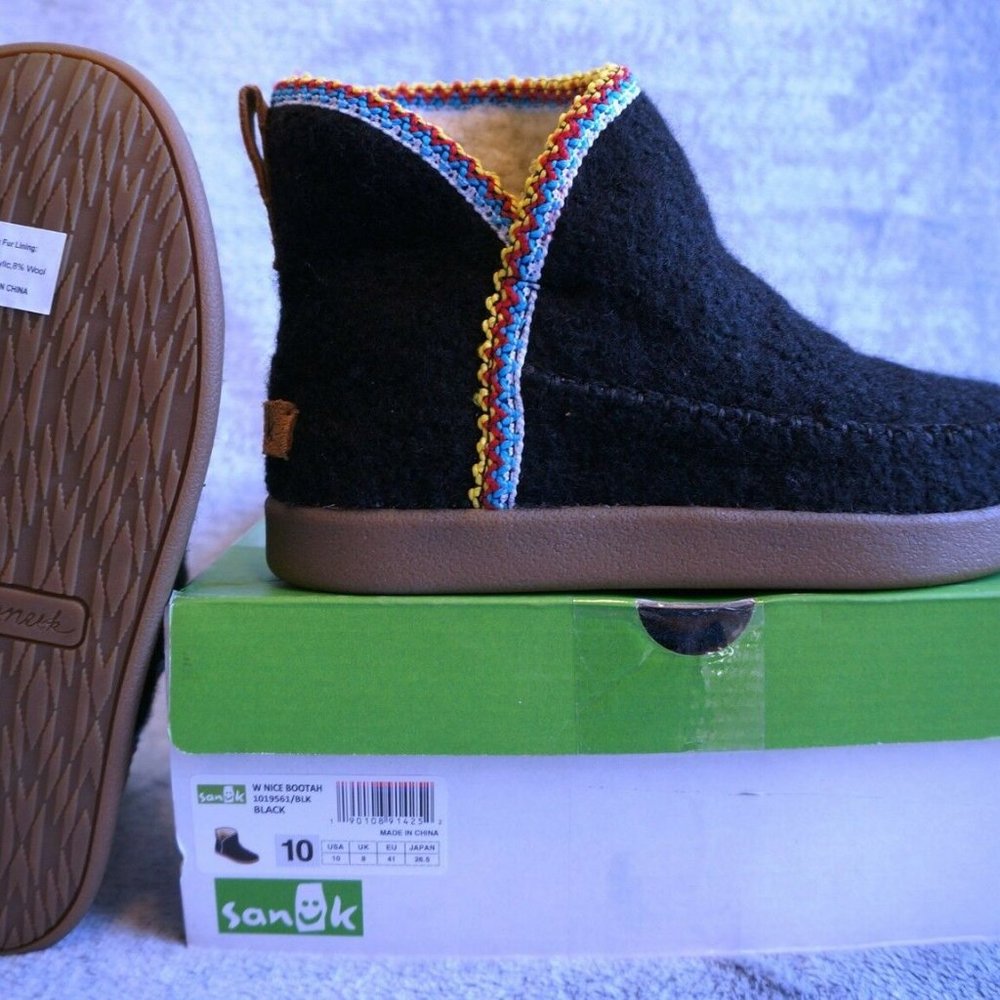 SANUK NICE BOOTAH , BLK , US 10